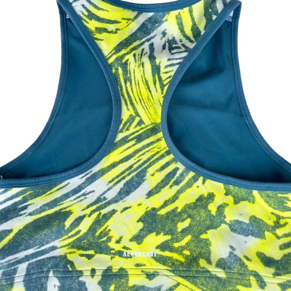 ADIDAS ZOE SALDANA AEROREADY Wild Teal LOW IMPACT Sports Bra Women MEDIUM - Picture 5 of 6